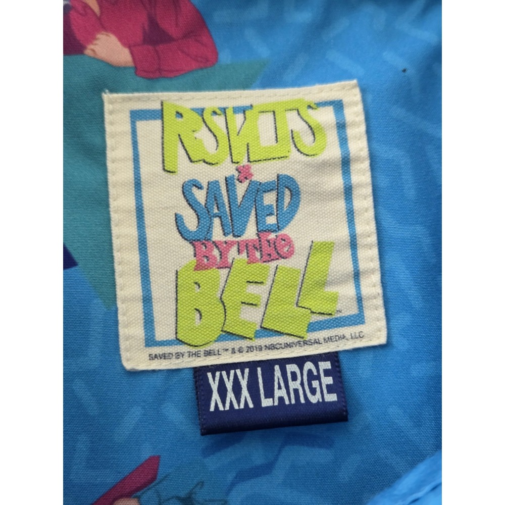 Saved By The Bell Button Up Shirt Rslvts 3x Screech Zack - Picture 3 of 9